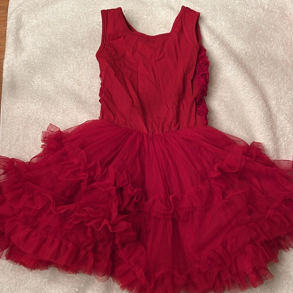 Popatu Deep Red Ruffled Dress - Picture 2 of 4